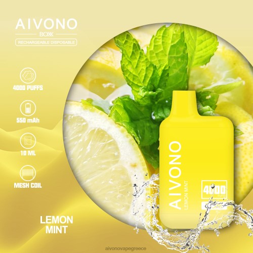 Aivono AIM BOXX 4000 μέντα λεμονιού 40T2F230 - Aivono Vape Review
