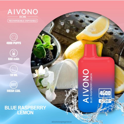 Aivono AIM BOXX 4000 μπλε βατόμουρο λεμόνι 40T2F217 - Aivono Vape Greece