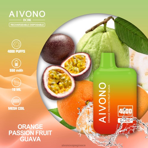 Aivono AIM BOXX 4000 πορτοκαλί φρούτο του πάθους γκουάβα 40T2F212 - Aivono Vape Ελλάδα