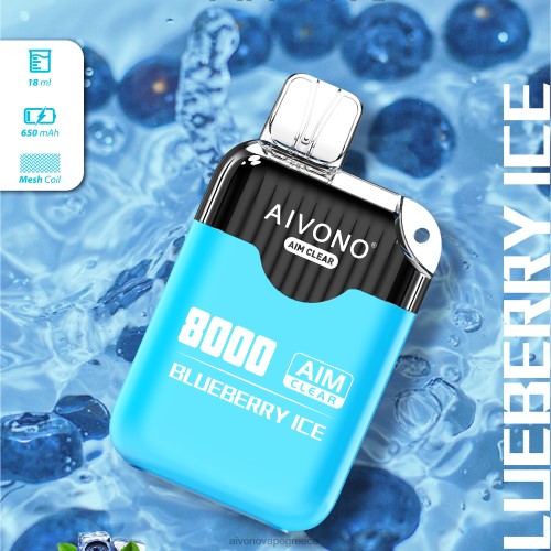 Aivono AIM CLEAR 8000 πάγος βατόμουρου 40T2F206 - Aivono Vape Review