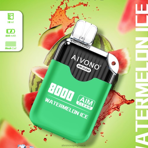 Aivono AIM CLEAR 8000 πάγος καρπούζι 40T2F204 - Aivono Vape Ελλάδα