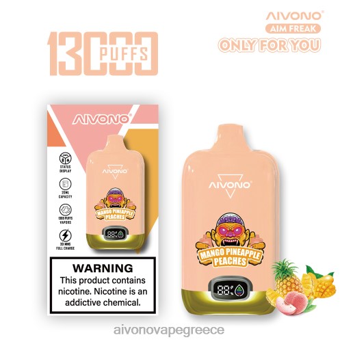 Aivono AIM FREAK 13000 μάνγκο ανανά ροδάκινα 40T2F250 - Aivono Vape Review