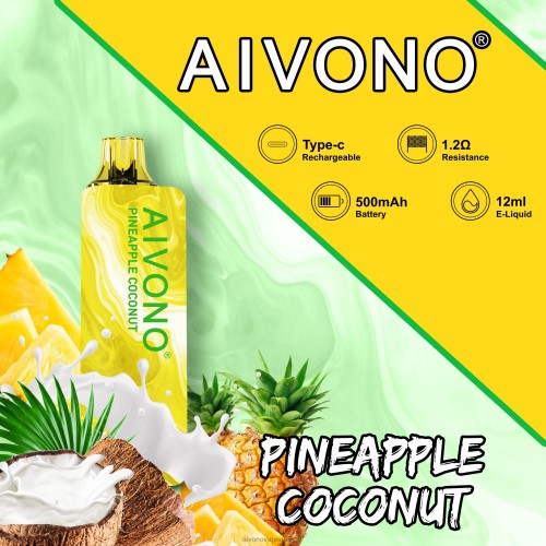 Aivono AIM GUN 7000 ανανά καρύδα 40T2F106 - Aivono Vape Review
