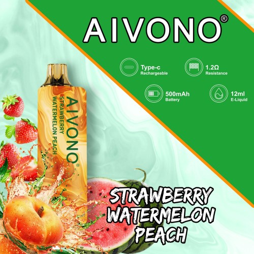 Aivono AIM GUN 7000 φράουλα ροδάκινο καρπούζι 40T2F108 - Aivono Vape Ελλάδα