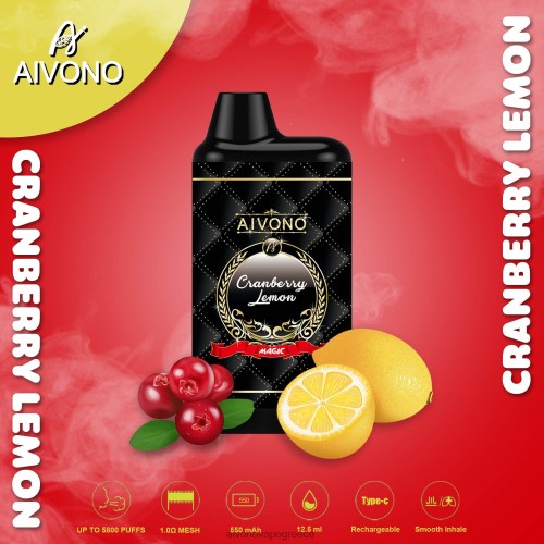 Aivono AIM MAGIC 5800 κουτί τσιγάρο cranberry λεμόνι 40T2F89 - Aivono Vape Greece