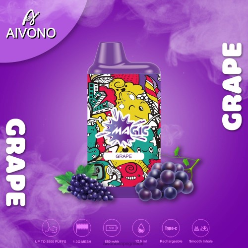 Aivono AIM MAGIC 5800 κουτί τσιγάρο σταφύλι 40T2F92 - Aivono Vape Ελλάδα