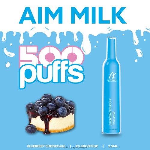 Aivono AIM MILK 500 κέικ τυριού βατόμουρου 40T2F274 - Aivono Vape Review