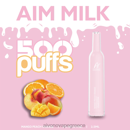 Aivono AIM MILK 500 μάνγκο ροδάκινο πορτοκάλι 40T2F269 - Aivono Vape Greece