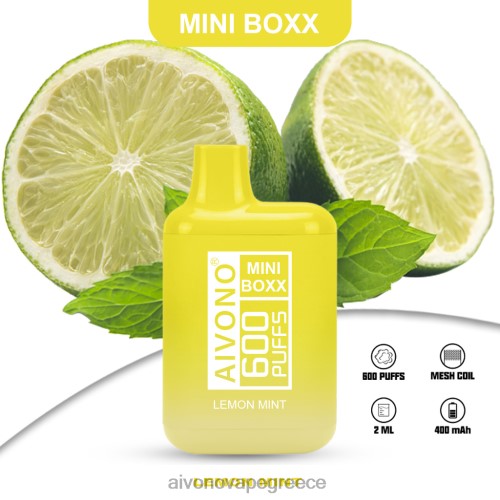 Aivono AIM MINI BOXX 600 μέντα λεμονιού 40T2F233 - Aivono Vape Greece
