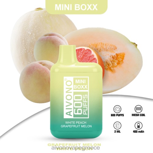 Aivono AIM MINI BOXX 600 πεπόνι γκρέιπφρουτ λευκό ροδάκινο 40T2F241 - Aivono Vape Greece