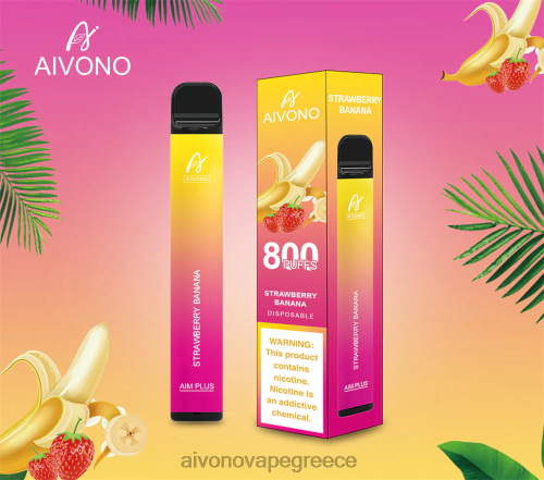 Aivono AIM PLUS 800 μπανάνα φράουλα 40T2F192 - Aivono Vape Ελλάδα