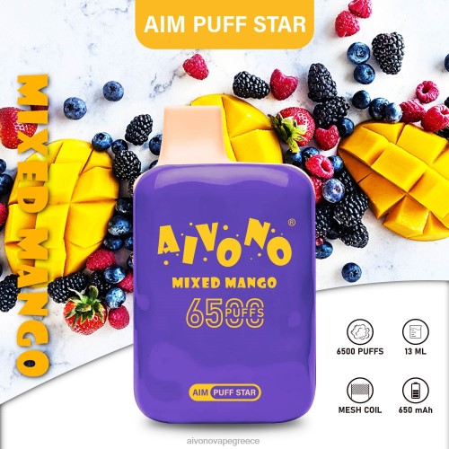 Aivono AIM PUFF STAR 6500 ανάμεικτο μάνγκο 40T2F296 - Aivono Vape Ελλάδα