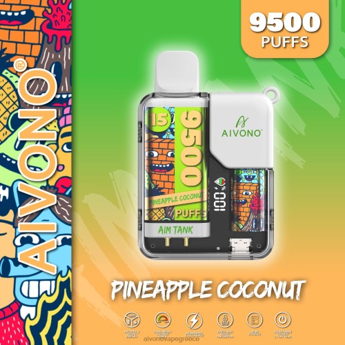 Aivono AIM TANK 9500 ανανά καρύδα 40T2F40 - Aivono Vape Ελλάδα