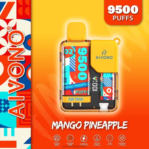 Aivono AIM TANK 9500 ανανάς μάνγκο 40T2F34 - Aivono Vape Review
