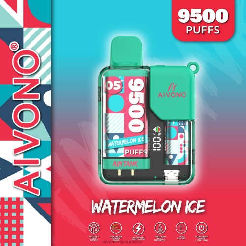 Aivono AIM TANK 9500 πάγος καρπούζι 40T2F37 - Aivono Vape Greece