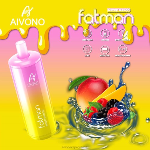 Aivono FATMAN 6800 ανάμεικτο μάνγκο 40T2F26 - Aivono Vape Review