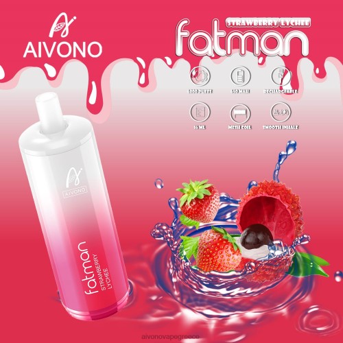 Aivono FATMAN 6800 λίτσι φράουλα 40T2F23 - Aivono Ελλάδα