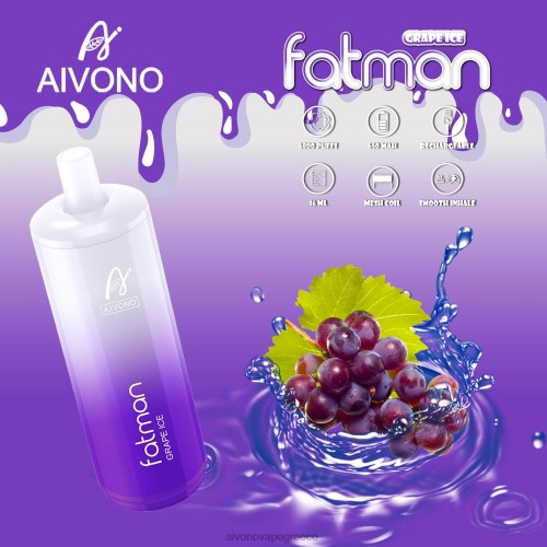 Aivono FATMAN 6800 πάγος σταφυλιού 40T2F24 - Aivono Vape Ελλάδα