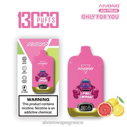 Aivono AIM FREAK 13000 ροζ λεμονάδα 40T2F249 - Aivono Vape Greece