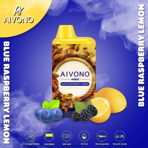 Aivono AIM MAGIC 5800 κουτί τσιγάρο μπλε βατόμουρο λεμόνι 40T2F91 - Aivono Ελλάδα