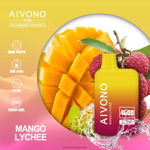 Aivono AIM BOXX 4000 μάνγκο λίτσι 40T2F216 - Aivono Vape Ελλάδα