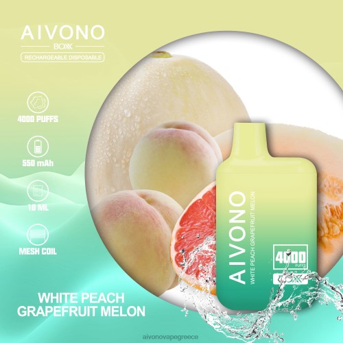 Aivono AIM BOXX 4000 πεπόνι γκρέιπφρουτ λευκό ροδάκινο 40T2F224 - Aivono Vape Ελλάδα